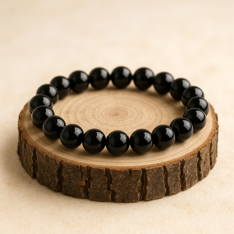 Natural Black Onyx Agate Bracelet